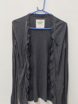 Abercrombie & Fitch women's cardigan size M like new, black and gray