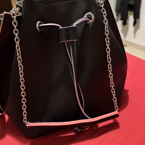 Women's backpack bag new, black with colorful details