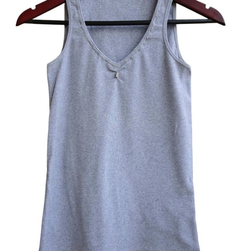 Brunello Cucinelli silver embellished scoop-neck tank top like new, size M