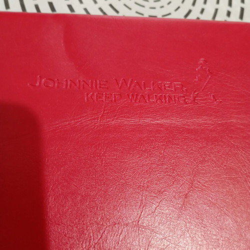 Johnnie Walker collectible red leather notebook