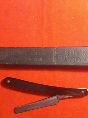 Triton barber straight razor used, 12 cm blade length