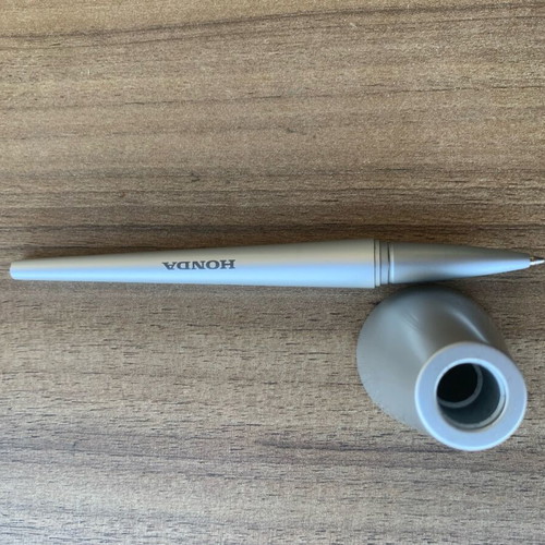 Honda Silver Edition collectible desk pen with aluminum base used
