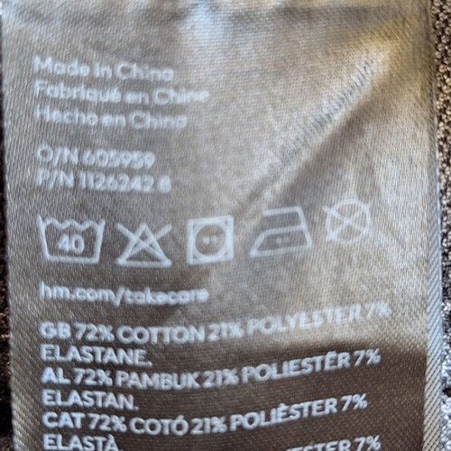 H&M Kids Grey Jeggings Pants with White Heart Prints, Wide Leg, Age 10-11, 146cm