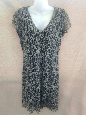 Mexx dress used, animal print, V-neck, size XL