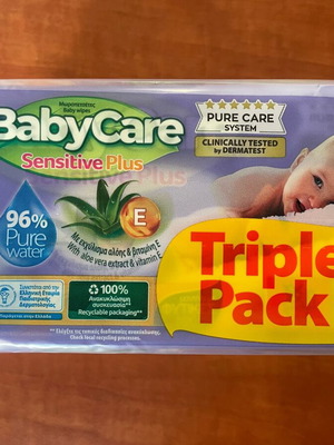 BabyCare Sensitive Plus Baby Wipes Triple Pack new