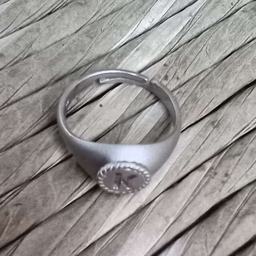 Ring Apefthon silver 925° chevalier matte finish like new