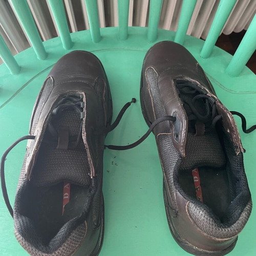 Prada authentic collectible shoes used, brown and red, size 38.5