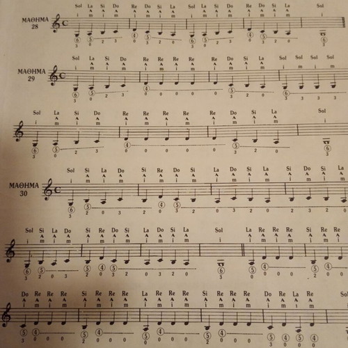 Guitar learning books used, set of three, Greek