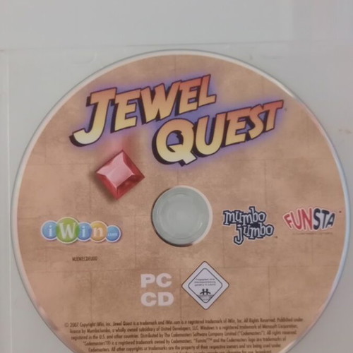 Jewel Quest PC videogame used, disc only without cover