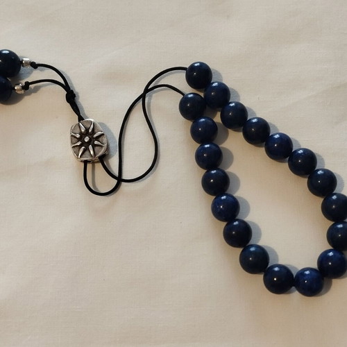 Worry beads with lapis lazuli semiprecious stones new