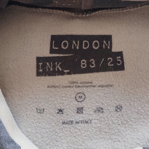 Tshirt oversized London ink hoodie used, camo bicolor design, size M-L
