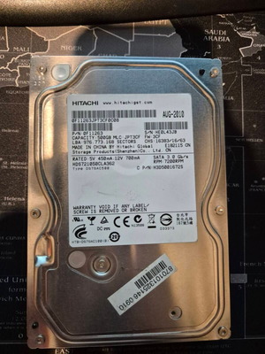 Σκληρός δίσκος Hitachi 500GB μεταχειρισμένος, SATA 3.5" 7200RPM