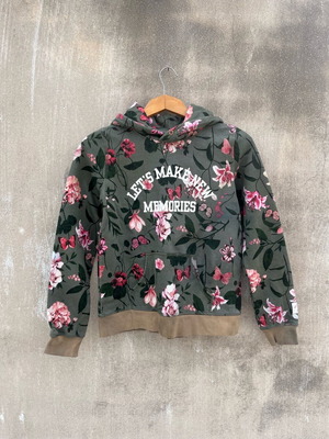 Children's and women's sweatshirt H&M used, 170 cm, 15 years, pink and green