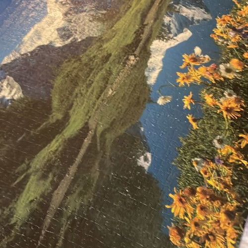 Puzzle board Alps like new, complete