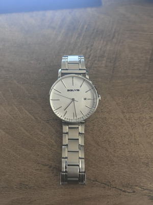 3Guys wristwatch new, men's white and silver