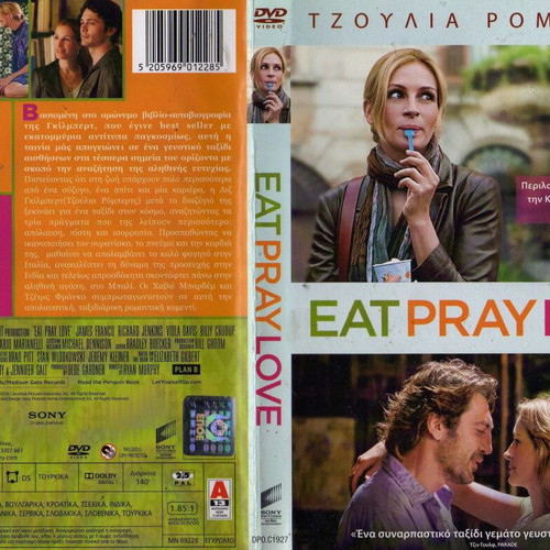 Eat Pray Love DVD used with subtitles, drama, romance, biography