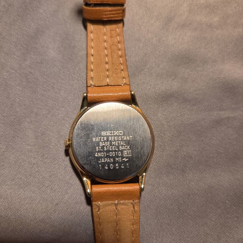 Seiko Vintage Γυναικείο Ρολόι Quartz 4N01-0010 Σαν Καινούργιο Χρυσαφί