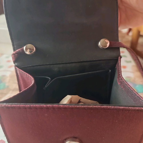 Evening shoulder bag new, black and red