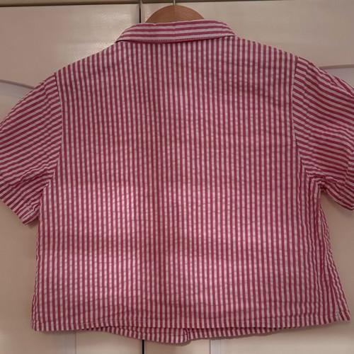 Benetton striped pink shirt like new, size 3-4 years