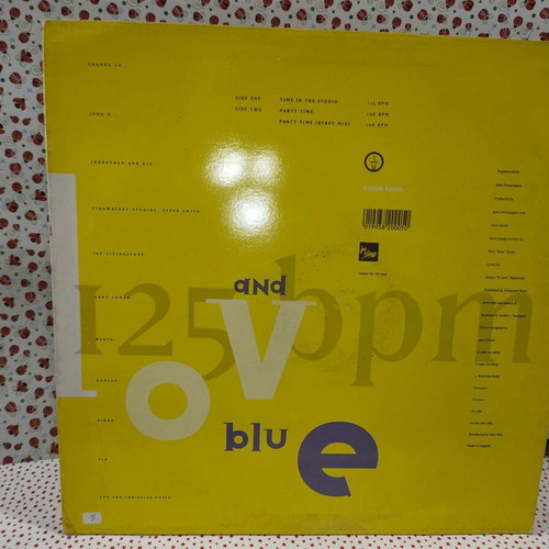 P.Love And Blue Time In The Studio vinyl record used, electronic