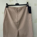 A-Style Beige Skirt New, Above Knee Length with Back Zipper
