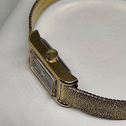 Seiko Vintage Tank Ladies Watch, Gold & Black