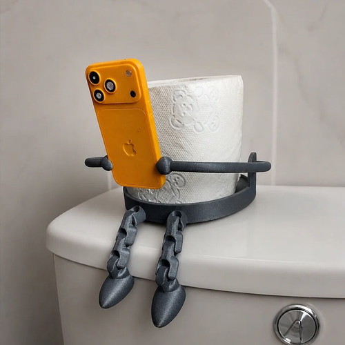 Toilet paper holder new, 3D printed