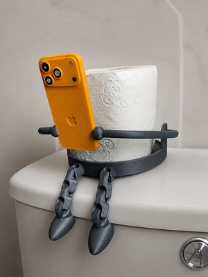 Toilet paper holder new, 3D printed