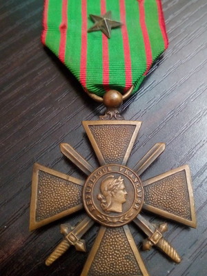 WWI Republique Francaise Cross War Medal 1914-1918 μεταχειρισμένο