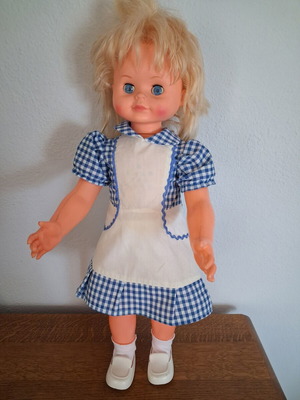 German walking doll used, cries and moves head