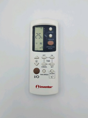 Inventor air conditioner remote control used, fully functional