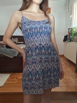 H&M Divided Ethnic Aztec Mini Smocked Sundress Size EU 38 Like New