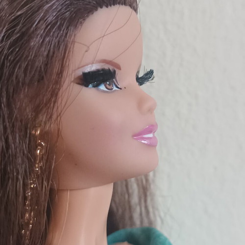 Barbie Red Carpet green dress used, Black Label collector doll 2013