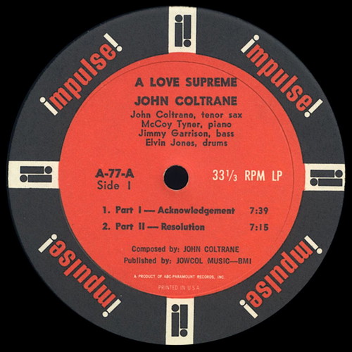 Wall clock vinyl record Ken Coltrane – A Love Supreme new