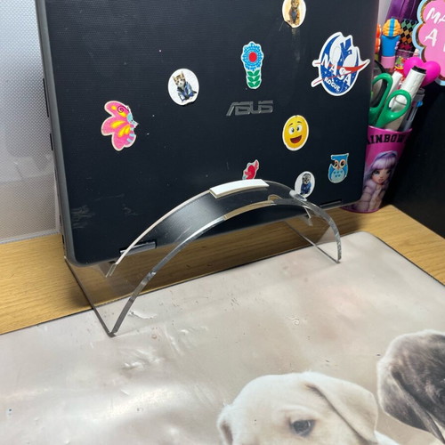 Transparent acrylic vertical laptop stand like new