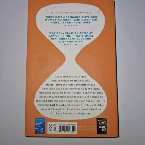 They Both Die In The End by Adam Silvera book like new, English