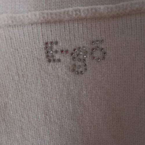 E-GO white women's pullover like new, size M with thick knit