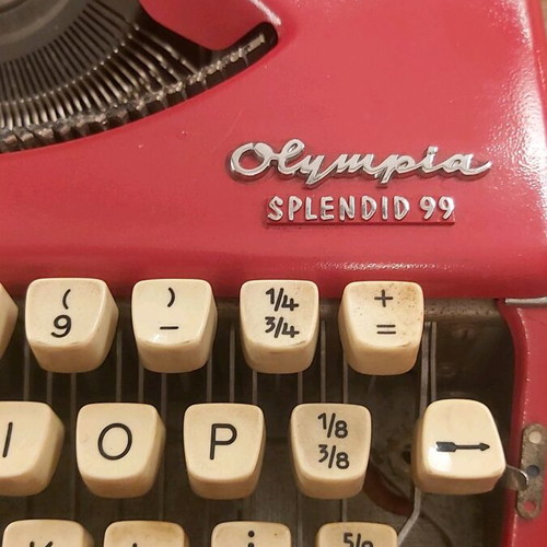 Φορητή γραφομηχανή Olympia Splendid 99 μεταχειρισμένη, μοντέλο 1960, κόκκινη