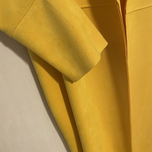 Zara yellow castor-effect coat, new