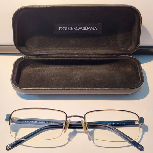 Dolce & Gabbana eyeglasses used, blue, acetate temples