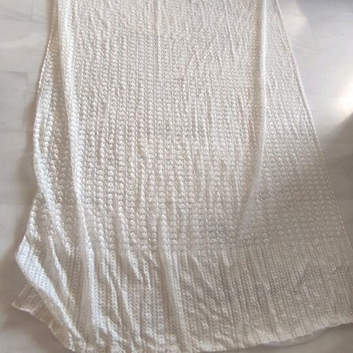 Embroidered curtain set like new, 3 pieces for kitchen