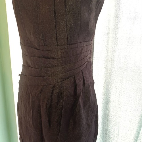 Mini Strapless Dress H&M New, Black Metallic Size M Petite