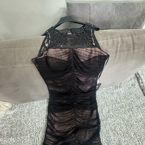 Mini dress Tassos Mitropoulos like new, black and beige