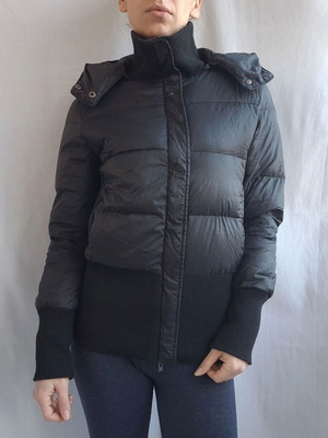 Sergio Tacchini women's winter down jacket with goose down size M 38 like new, black