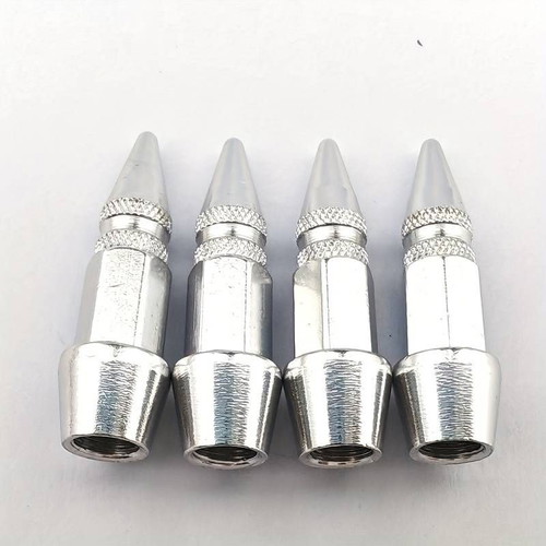 Aluminum tire valves set of 4 pieces made to order