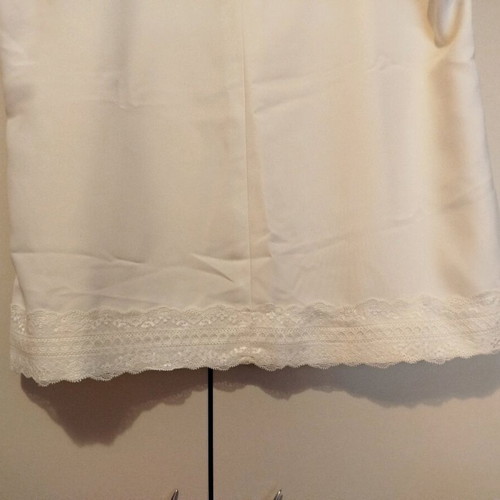 Crepe blouse new with lace hem, sizes XL and XXL