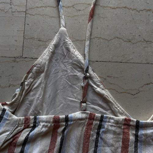 Striped Stradivarius top like new, size L, beige and brown