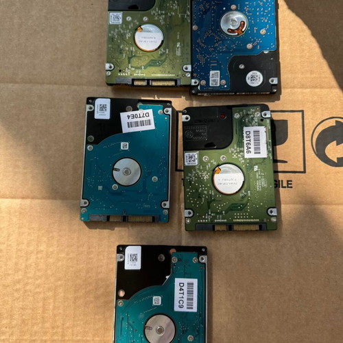 HDD 2.5" 250GB πακέτο 5 τεμαχίων, σαν καινούργιο, ελεγμένη υγεία 100%