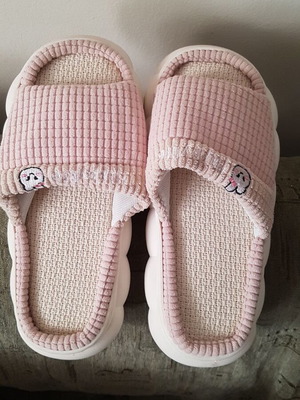 Slippers new very soft size 40-41, beige and pink