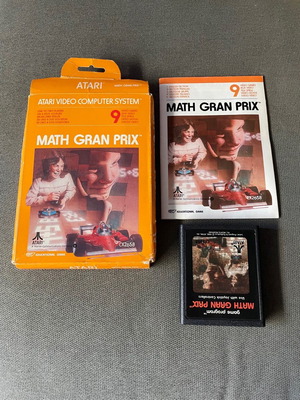 Math Gran Prix game for Atari 2600 complete in box